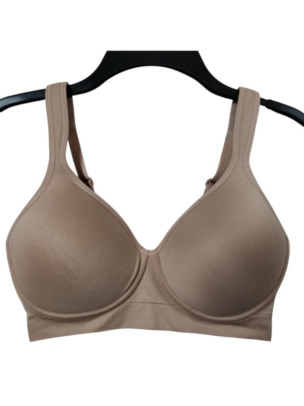 32C Land's End Women's Bra Wireless Seamless Comfort Straps Beige